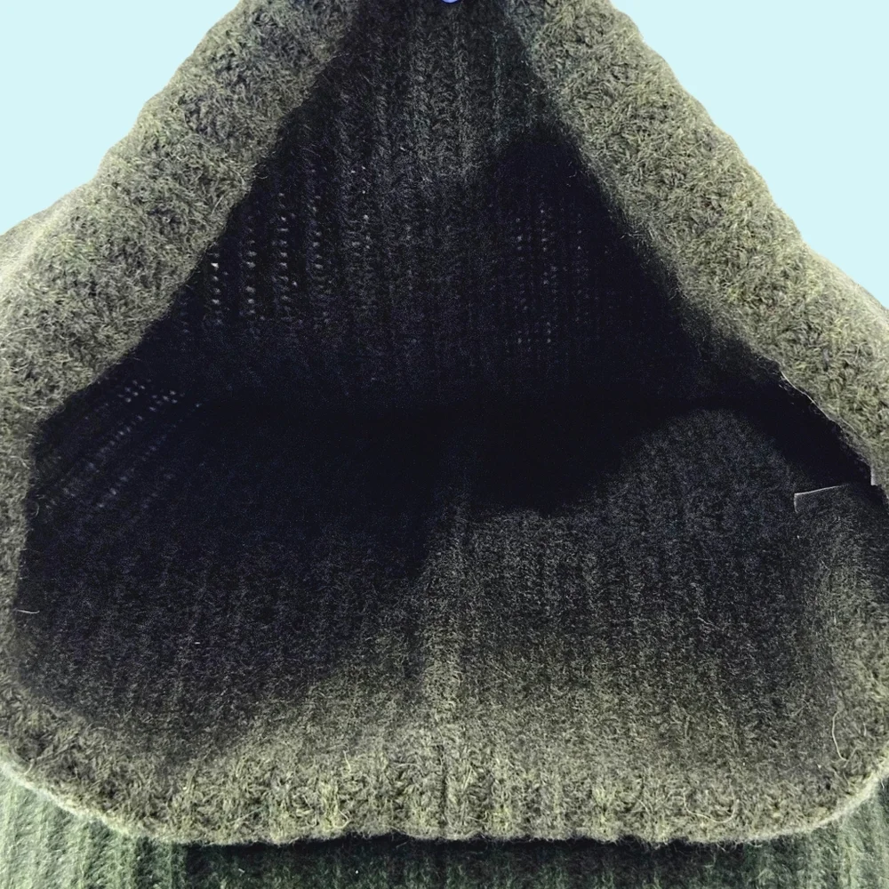 LITA by Ciara Hat Beanie Olive 100% Recycled Cashmere Love Embroidered Cottage
